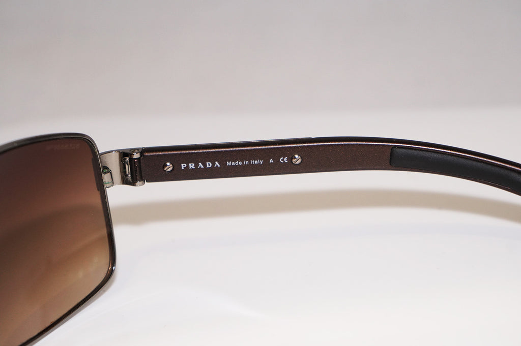 PRADA Mens Designer Sunglasses Brown Rectangle SPS 54I 5AV-6S1 14814