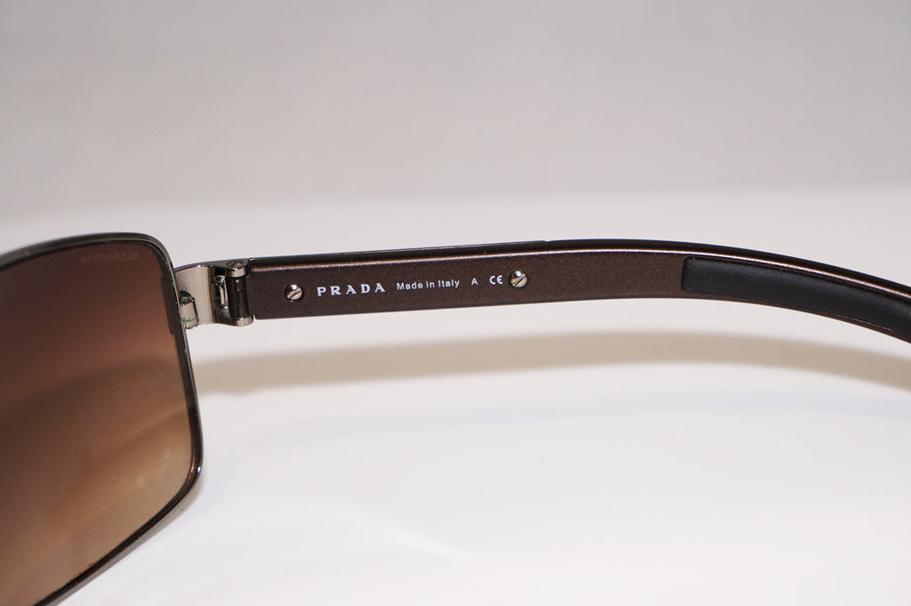 PRADA Mens Designer Sunglasses Brown Rectangle SPS 54I 5AV-6S1 14814