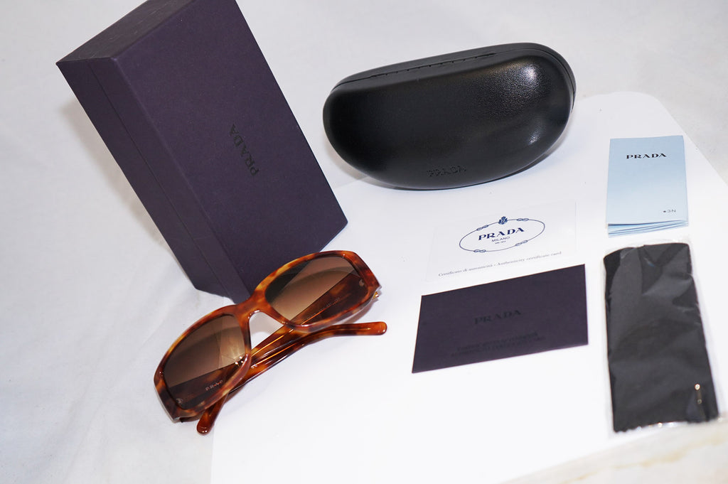 PRADA Boxed Womens Designer Sunglasses Brown Rectangle SPR 12H 4BW-6S1 16388
