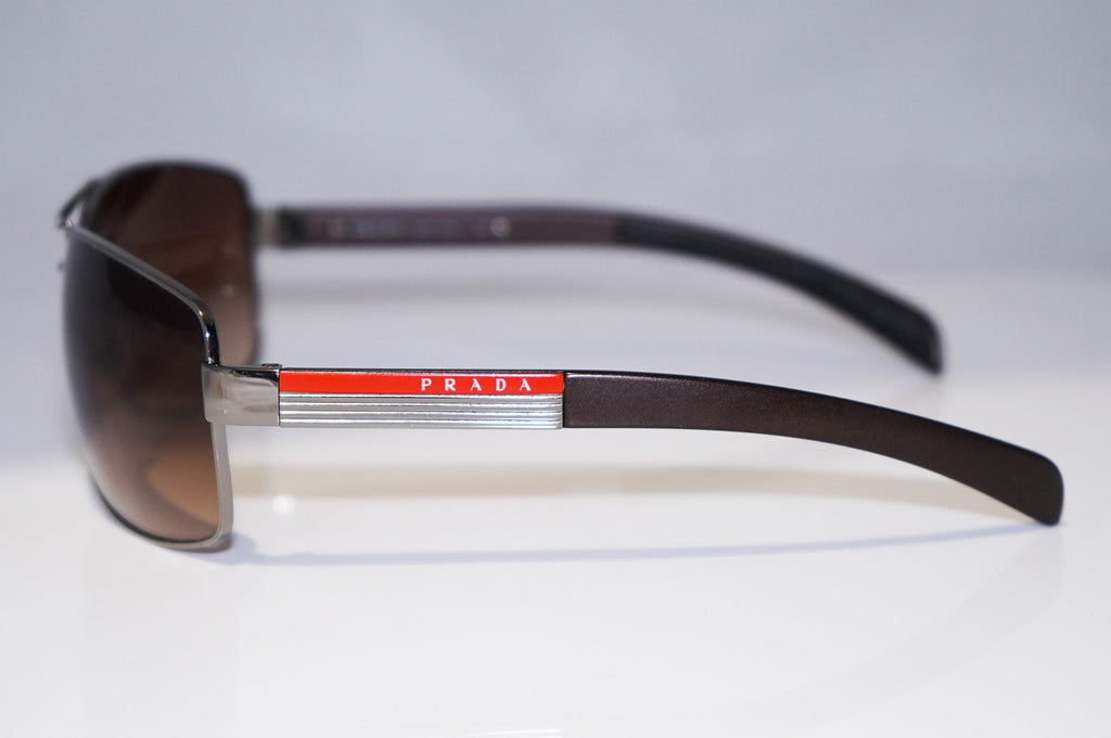 PRADA Mens Designer Sunglasses Brown Rectangle SPS 54I 5AV-6S1 14814