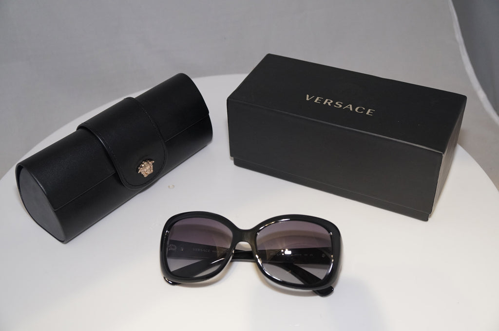VERSACE Womens Boxed Designer Sunglasses Black Butterfly MEDUSA 4187 GB111 20882