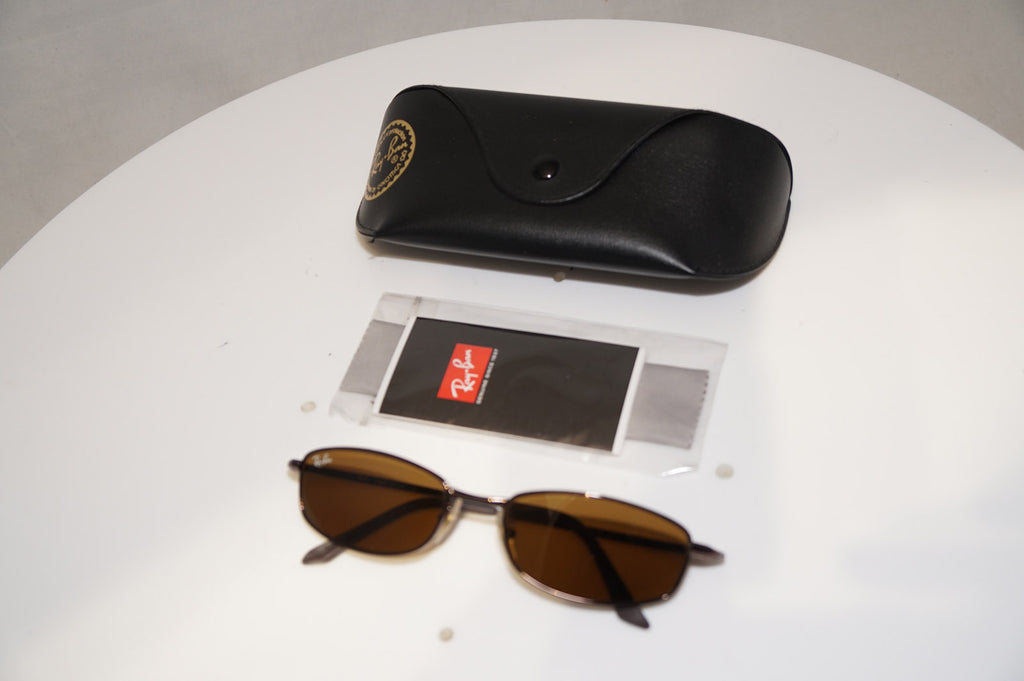 RAY-BAN Mens Vintage 1990 Designer Sunglasses Brown Rectangle RB 3198 014 22274