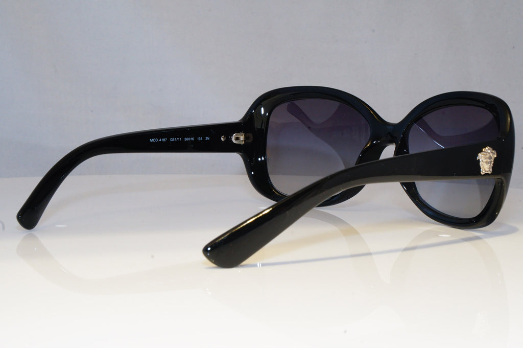 VERSACE Womens Boxed Designer Sunglasses Black Butterfly MEDUSA 4187 GB111 20882