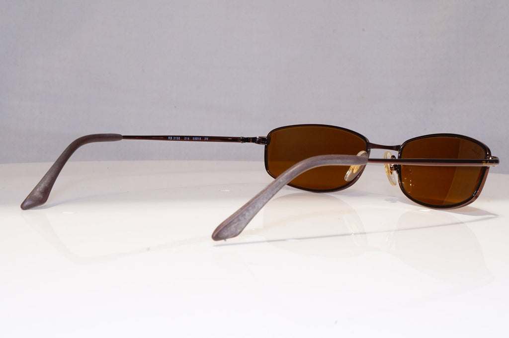 RAY-BAN Mens Vintage 1990 Designer Sunglasses Brown Rectangle RB 3198 014 22274