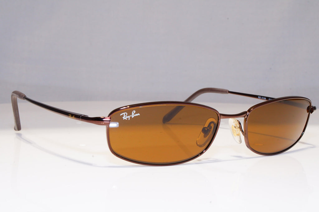 RAY-BAN Mens Vintage 1990 Designer Sunglasses Brown Rectangle RB 3198 014 22274