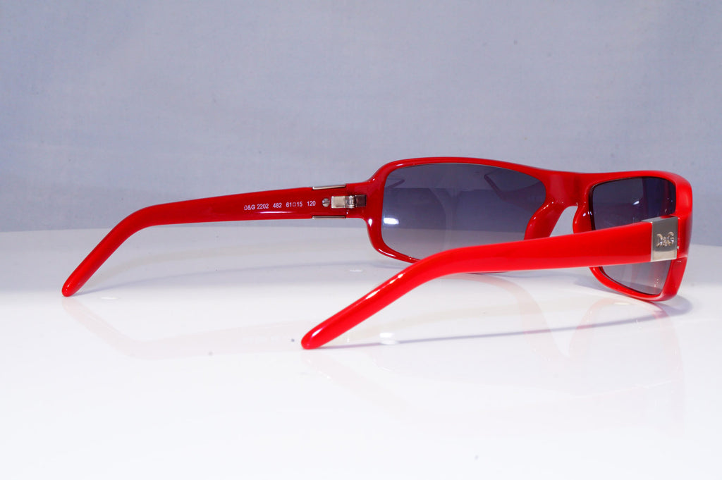 DOLCE & GABBANA Mens Vintage 1990 Sunglasses Red Rectangle D&G 2202 482 22281