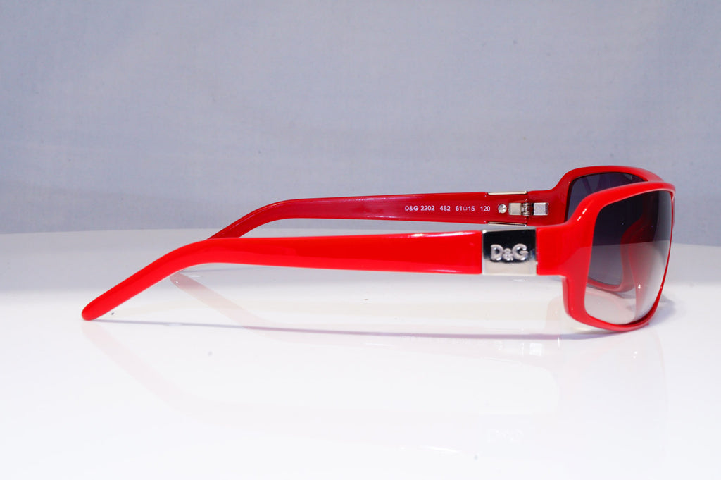 DOLCE & GABBANA Mens Vintage 1990 Sunglasses Red Rectangle D&G 2202 482 22281
