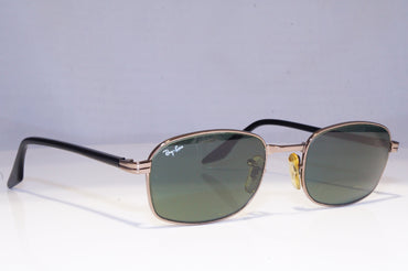 RAY-BAN Mens Vintage 1990 Designer Sunglasses Black Rectangle W2728 - 19958