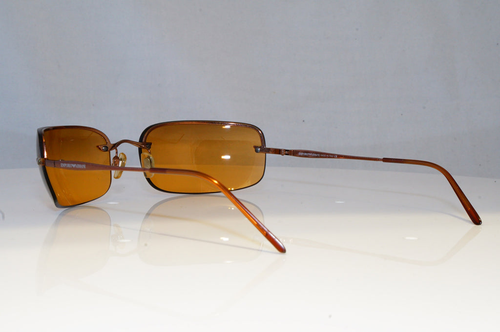 EMPORIO ARMANI Mens Vintage Designer Sunglasses Brown Rectangle 201-S 1230 20704