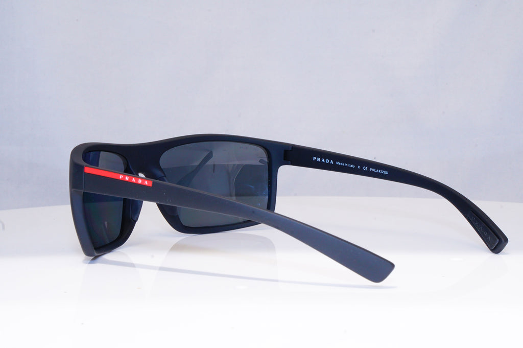 PRADA Mens Polarized Designer Sunglasses Black Wrap SPS 02Q DG0-5Z1 18264