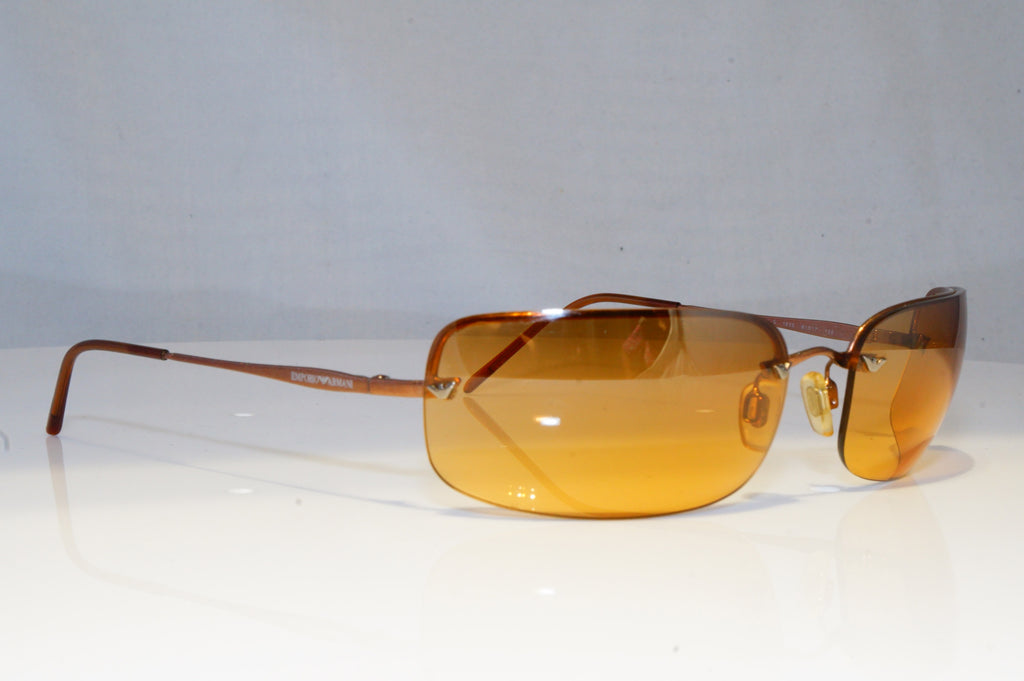 EMPORIO ARMANI Mens Vintage Designer Sunglasses Brown Rectangle 201-S 1230 20704