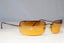 EMPORIO ARMANI Mens Vintage Designer Sunglasses Brown Rectangle 201-S 1230 20704