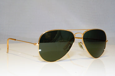 RAY-BAN Mens Designer Sunglasses Gold Aviator DEBADGED RB 3025 W2584 15012