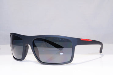 PRADA Mens Polarized Designer Sunglasses Black Wrap SPS 02Q DG0-5Z1 18264
