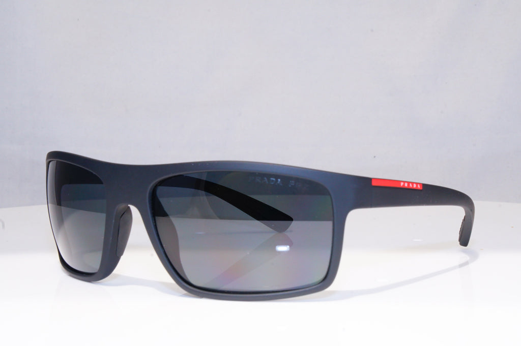 PRADA Mens Designer Sunglasses Black Rectangle SPR 19S 1AB-0A7 18263