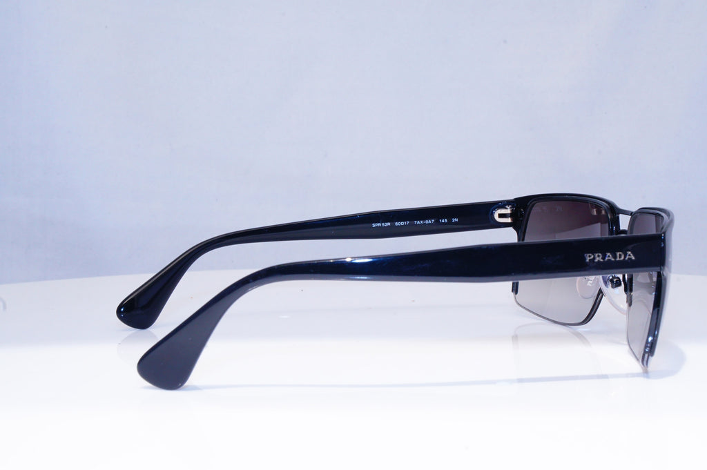 PRADA Mens Designer Sunglasses Black Rectangle SPR 52R 7AX-0A7 18385