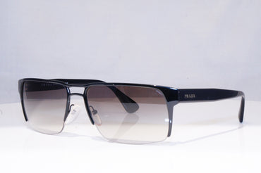 PRADA Mens Designer Sunglasses Black Rectangle SPR 52R 7AX-0A7 18385