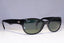 RAY-BAN Mens Vintage 1990 Designer Sunglasses Black Rectangle W2754 BLK 19976