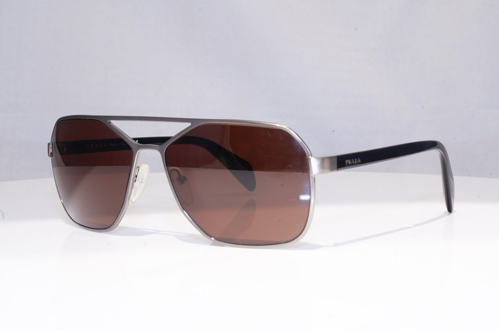 PRADA Mens Designer Sunglasses Black Pilot SPR 54R 75S-8C1 18415