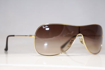 RAY-BAN Mens Designer Sunglasses Gold Shield RB 3211 001/13 16379