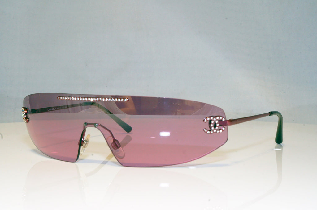 CHANEL Womens Diamante Designer Sunglasses Burgundy Shield 4078-B 231/7A 17620