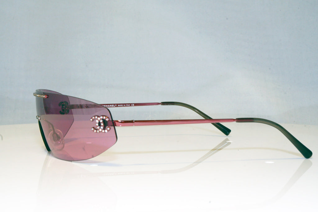 CHANEL Womens Diamante Designer Sunglasses Burgundy Shield 4078-B 231/7A 17620