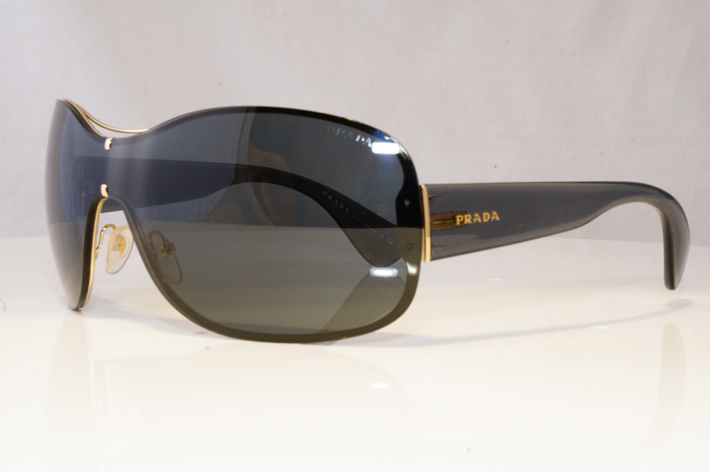 PRADA Womens Oversized Designer Sunglasses Grey Shield SPR 630 ZVN-1A1 20914