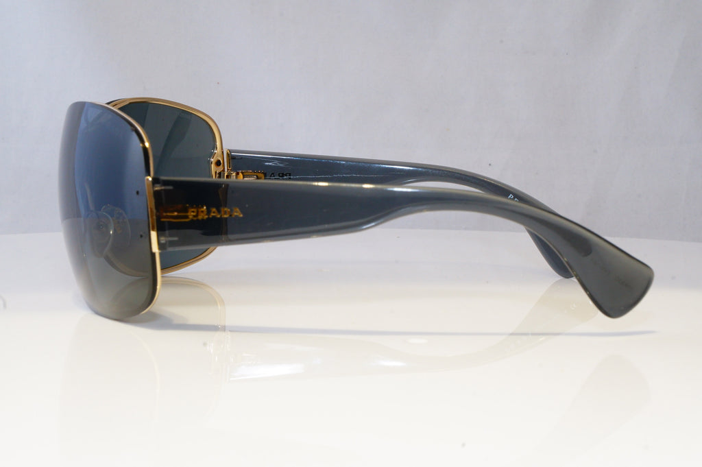 PRADA Womens Oversized Designer Sunglasses Grey Shield SPR 630 ZVN-1A1 20914