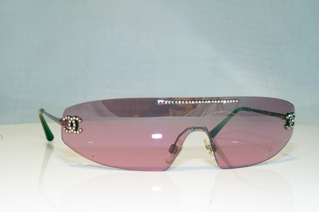 CHANEL Womens Diamante Designer Sunglasses Burgundy Shield 4078-B 231/7A 17620