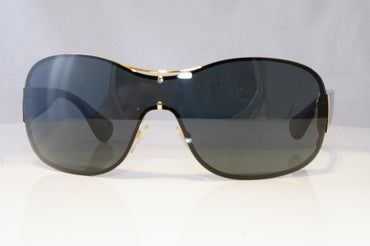 PRADA Womens Oversized Designer Sunglasses Grey Shield SPR 630 ZVN-1A1 20914