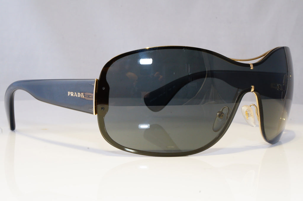 PRADA Womens Oversized Designer Sunglasses Grey Shield SPR 630 ZVN-1A1 20914