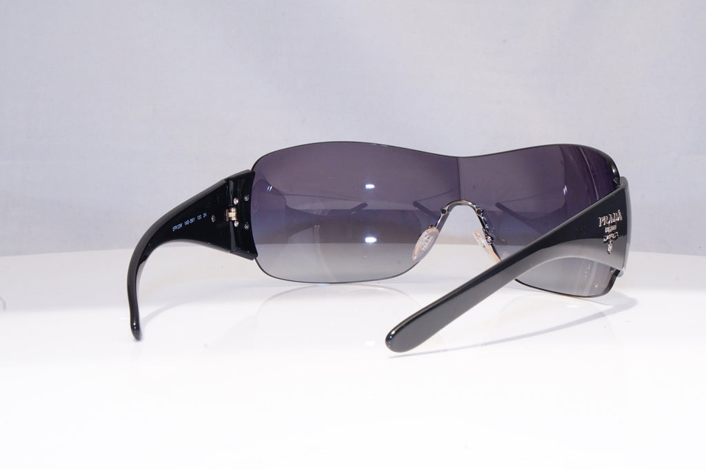 PRADA Mens Womens Unisex Designer Sunglasses Black Shield SPR 22M 1AB-3M1 18413