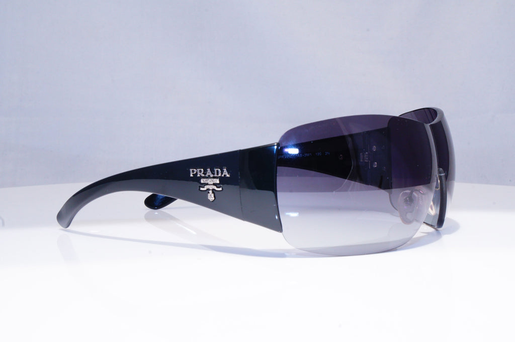 PRADA Mens Womens Unisex Designer Sunglasses Black Shield SPR 22M 1AB-3M1 18413