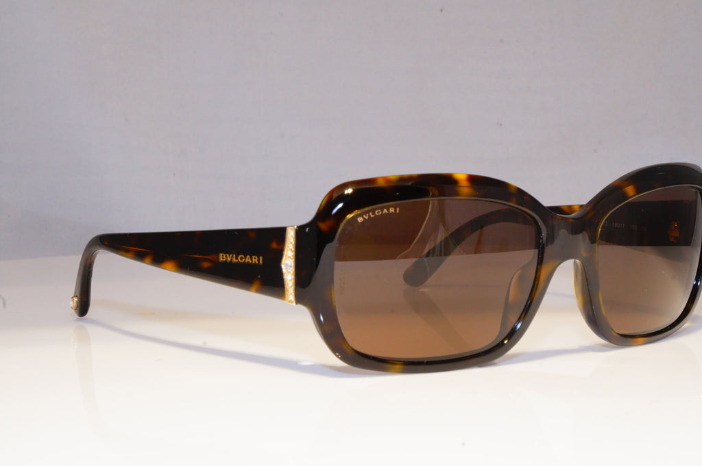 BVLGARI Womens Diamante Designer Sunglasses Brown Butterfly 8052-B 504/73 19953