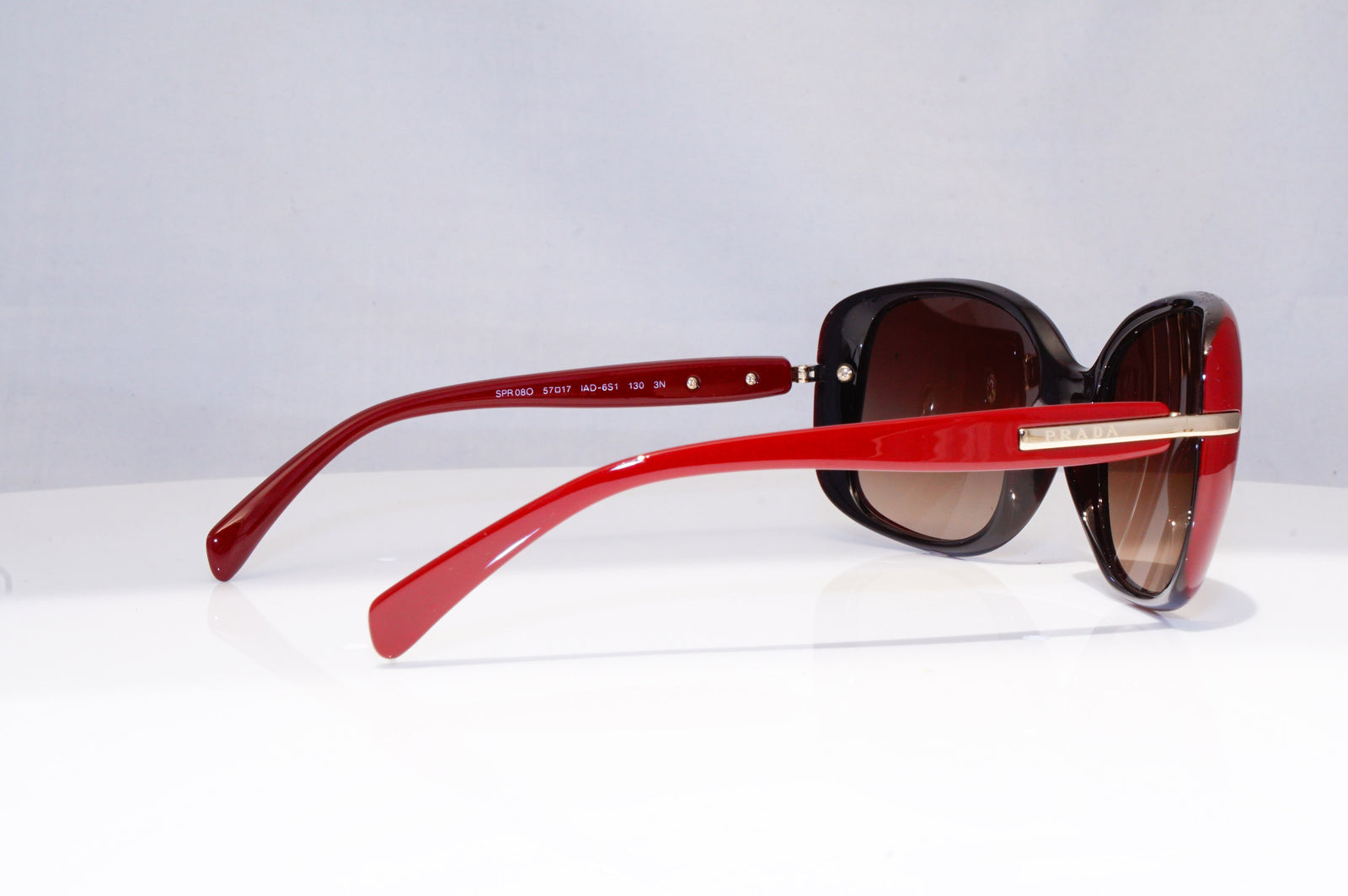 PRADA Womens Designer Sunglasses Burgundy Butterfly SPR 080 IAD-6S1 18 ...