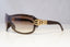 GUCCI Womens Designer Sunglasses Brown Shield GOLD BUCKLE GG 2590 BMDDR 20897