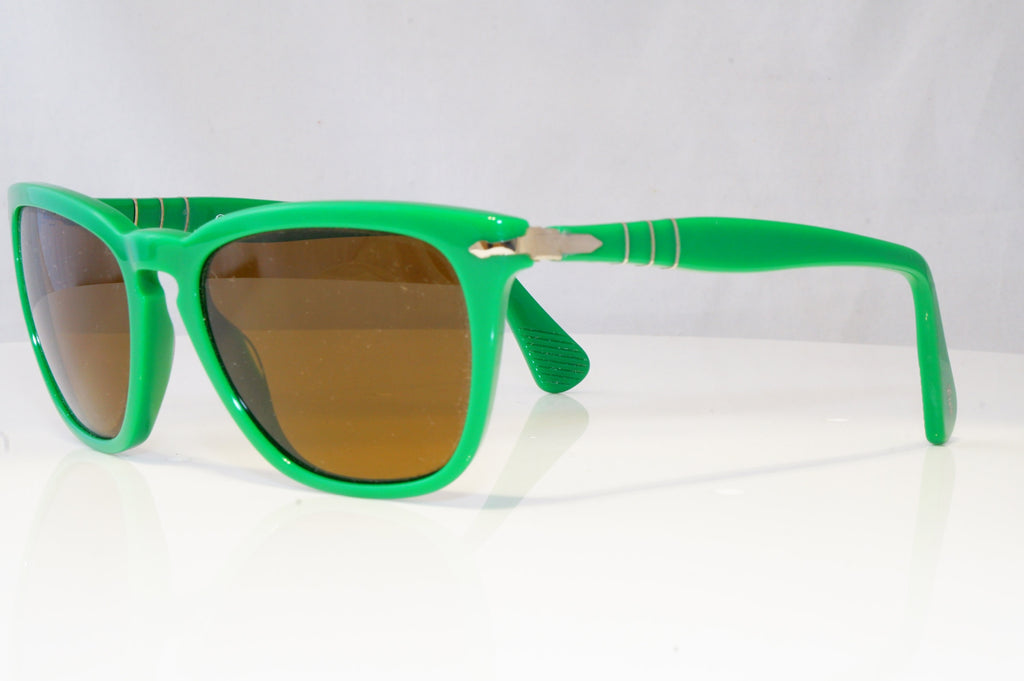 PERSOL Mens Womens Polarized Designer Sunglasses Green Square 3024 959/57 20904