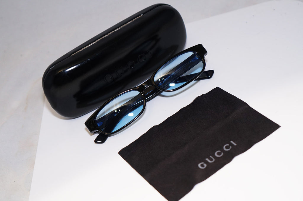 GUCCI 1990 Vintage Mens Designer Sunglasses Blue Rectangle GG 1181 5XX 16538