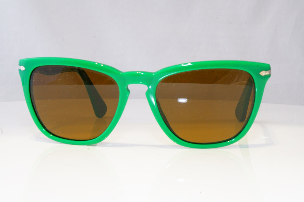 PERSOL Mens Womens Polarized Designer Sunglasses Green Square 3024 959/57 20904