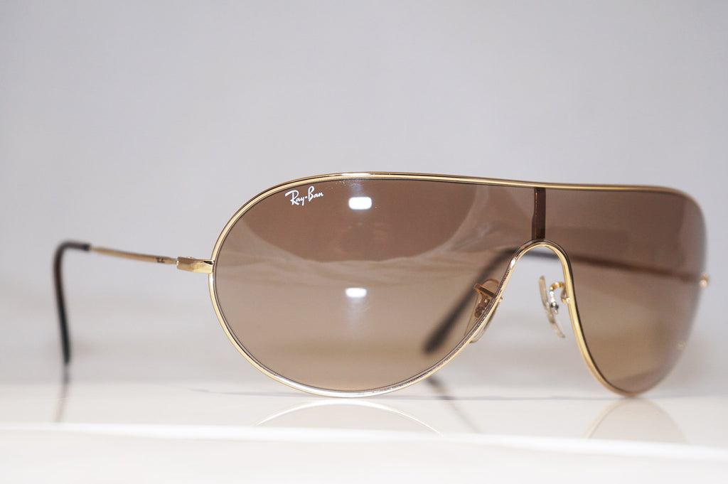 RAY-BAN Mens Designer Sunglasses Gold Shield RB 3250 001/13 16533
