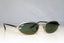 RAY-BAN Mens Vintage 1990 Designer Sunglasses Silver Oval W2802 GRY 17384
