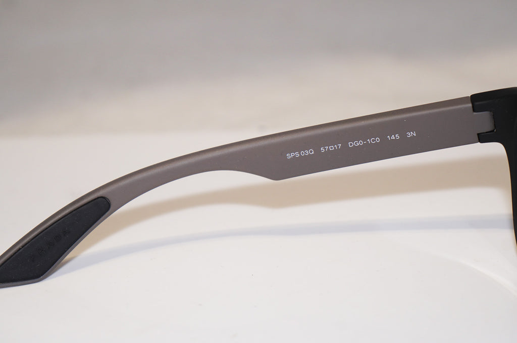 PRADA Mens Designer Sunglasses Black Square SPS 03Q DG0-1C0 15640