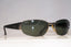 RAY-BAN Vintage Mens Designer Sunglasses Black Wrap RB 3141 004 16537