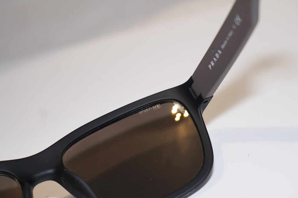 PRADA Mens Designer Sunglasses Black Square SPS 03Q DG0-1C0 15640