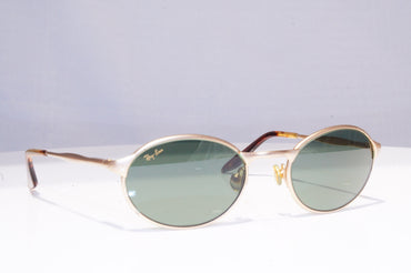 RAY-BAN Mens Womens Vintage 1990 Designer Sunglasses Gold Oval W2840 OPAW 16579
