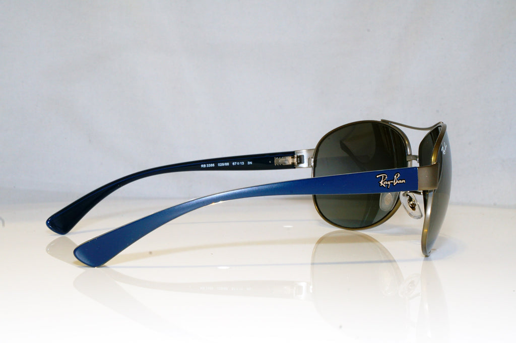 RAY-BAN Mens Mirror Designer Sunglasses Blue Aviator RB 3386 029/88 15214