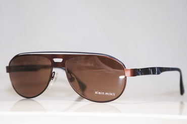 ALAIN MIKLI New Mens Designer Sunglasses Brown Aviator AL 1207 MO4C 2520 16452