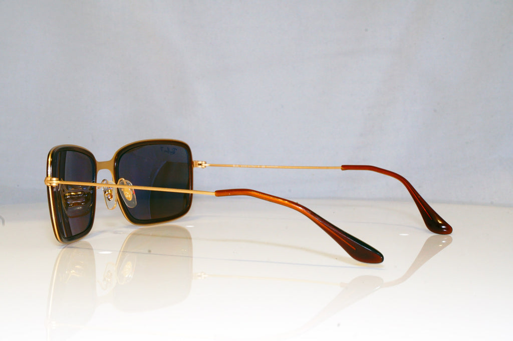 RAY-BAN Mens Polarized Designer Sunglasses Gold Rectangle RB 3514 149/83 15165