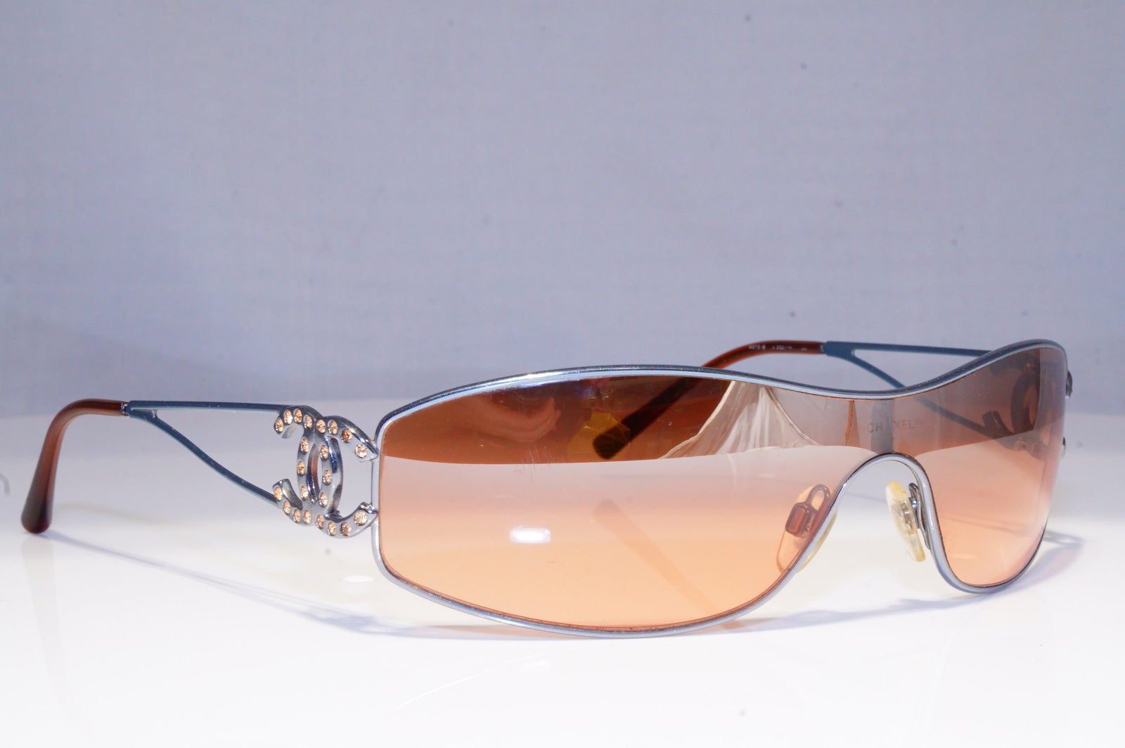 CHANEL Womens Diamante Designer Sunglasses Silver Shield 4073 C232/7H –  SunglassBlog