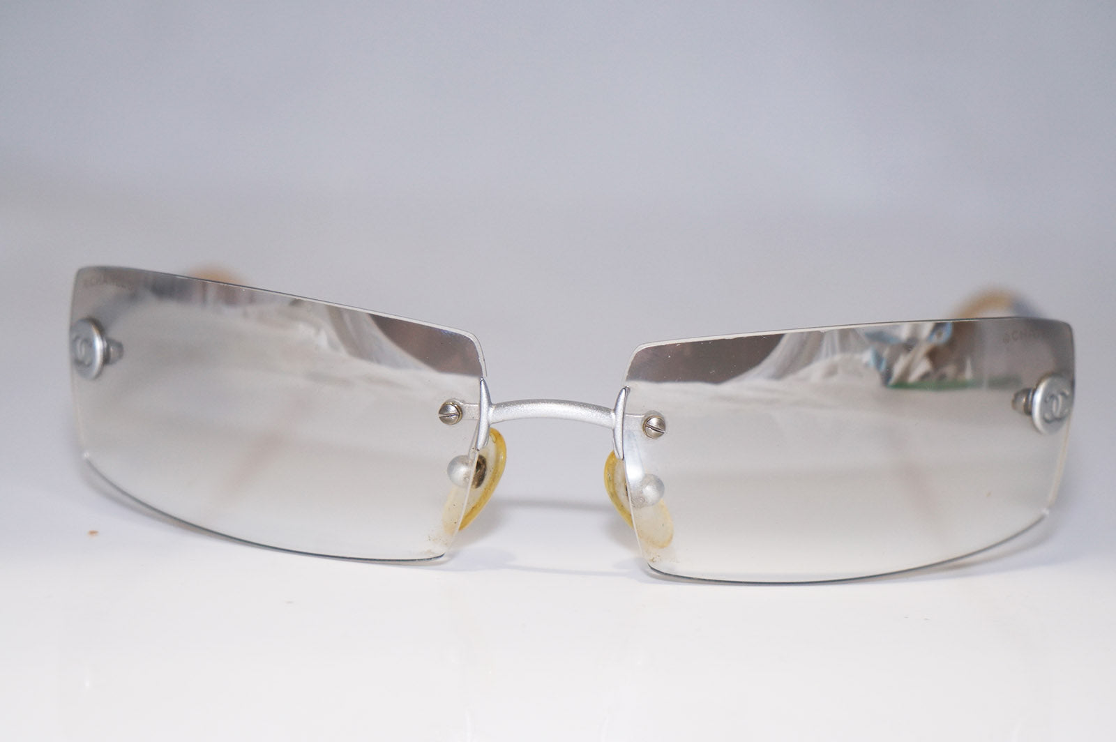 CHANEL Vintage Mens Unisex Designer Sunglasses Rectangle 4047 C167